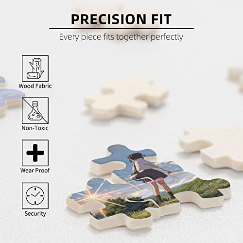 WSRXDMSN Anime Jigsaw Puzzles for Adults 1000 Pieces Wooden Collage Puzzle Art Teens 29.5x20 in …