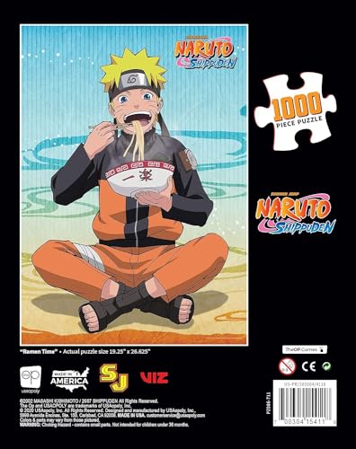 USAOPOLY Naruto Ramen Time 1000 Piece Jigsaw Puzzle | Officially Licensed Naruto Merchandise | Collectible Puzzle Featuring Naruto Uzumaki from The Anime Show and Manga