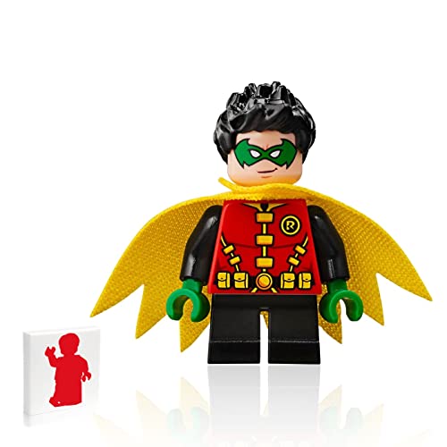 LEGO Super Heroes DC Batman Minifigure Combo - Batman (in Black Suit with Batcape and Bat-a-rang) and Robin (Green Mask and Yellow Cape) with Staff
