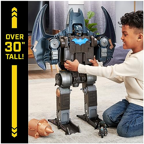 DC Comics Batman, Gotham City Guardian Playset, 4-in-1 Transformation, Batman Figure, Lights & 40+ Sounds, Kids Toy for Boys & Girls Ages 5+