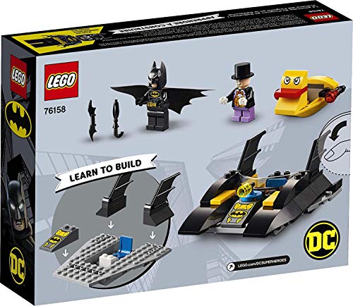LEGO DC Batboat The Penguin Pursuit! 76158 Top Batman Building Toy for Kids, with Super-Hero Minifigures, 2 Boats, a Batarang and an Umbrella, Great Holiday or Birthday Gift (54 Pieces)