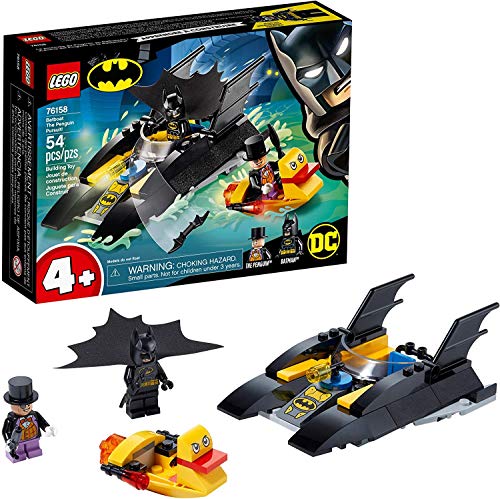 LEGO DC Batboat The Penguin Pursuit! 76158 Top Batman Building Toy for Kids, with Super-Hero Minifigures, 2 Boats, a Batarang and an Umbrella, Great Holiday or Birthday Gift (54 Pieces)