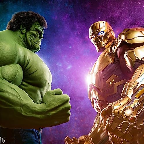 Large Action Figure Set - 2pcs | Compatible with Major Building Block Brands | Great Gift for Kids (HuIk vs. Than)