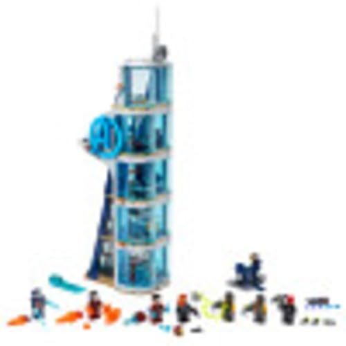 LEGO Marvel Avengers: Avengers Tower Battle 76166 Collectible Building Toy with Action Scenes and Superhero Minifigures; Cool Holiday or Birthday Gift (685 Pieces)