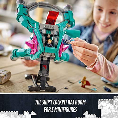 Lego Marvel The New Guardians’ Ship 76255, Spaceship Building Toy with 5 Minifigures, Collectible Model from Guardians of The Galaxy 3, Displayable Super Hero Gift Idea for Kids and Teens Ages 10+