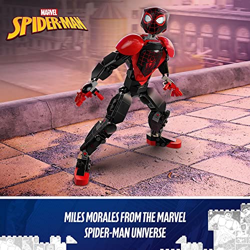LEGO Marvel Miles Morales Figure Set, 76225 Fully Articulated Spider-Man Action Toy, Super Hero Movie Collectible, Birthday Gift Idea for Kids