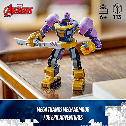 LEGO Marvel Thanos Mech Armor 76242, Avengers Action Figure Set, Building Toy with Infinity Gauntlet & Stones, Collectable Super Hero Gift for Boys and Girls Ages 6 Plus