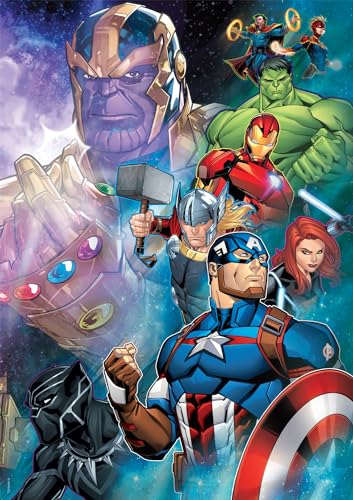 Buffalo Games - Marvel - Thanos Vs. The Avengers - 500 Piece Jigsaw Puzzle for Adults Challenging Puzzle Perfect for Game Nights - Finished Size 21.25 x 15.00