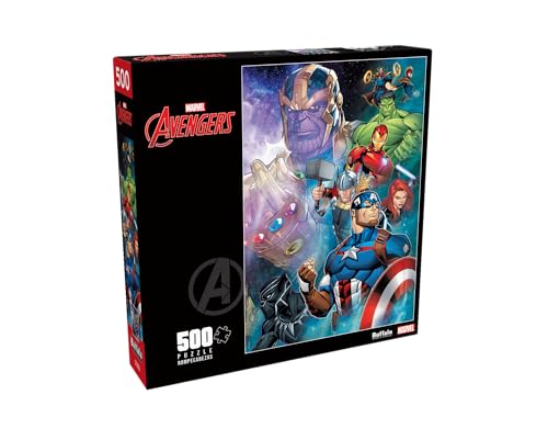 Buffalo Games - Marvel - Thanos Vs. The Avengers - 500 Piece Jigsaw Puzzle for Adults Challenging Puzzle Perfect for Game Nights - Finished Size 21.25 x 15.00