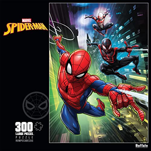 Buffalo Games - Marvel - Miles Morales and Spider-Man 2099-300 Large Piece Jigsaw Puzzle for Adults Challenging Puzzle Perfect for Game Nights