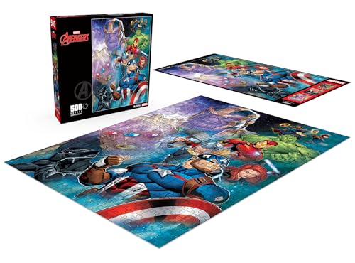 Buffalo Games - Marvel - Thanos Vs. The Avengers - 500 Piece Jigsaw Puzzle for Adults Challenging Puzzle Perfect for Game Nights - Finished Size 21.25 x 15.00