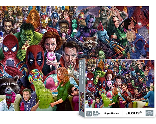 Puzzles for Adults 1000 Pieces, Marvel Avengers Assemble Puzzle, Anti-Glare & Precision Fit Unique Superhero Collection, Ideal Gift for Marvel Fans & Family Bonding Activity