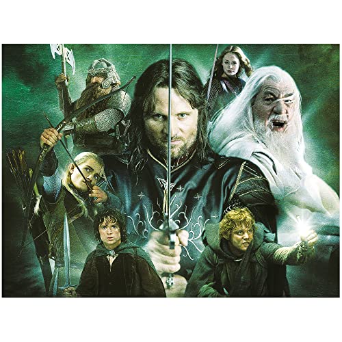 Winning Moves Games Top Trumps Lord of The Rings Heroes of Middle Earth 1000 Piece Puzzle