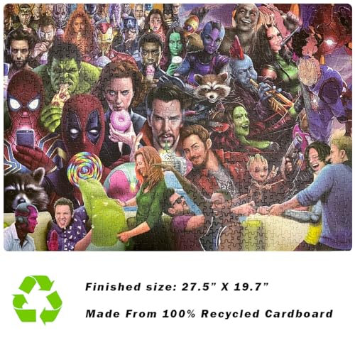Puzzles for Adults 1000 Pieces, Marvel Avengers Assemble Puzzle, Anti-Glare & Precision Fit Unique Superhero Collection, Ideal Gift for Marvel Fans & Family Bonding Activity