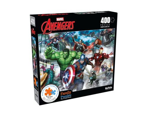 Buffalo Games - Marvel - Assemble! - 400 Piece Jigsaw Puzzle for Families Challenging Puzzle Perfect for Family Time - 400 Piece Finished Size is 21.25 x 15.00