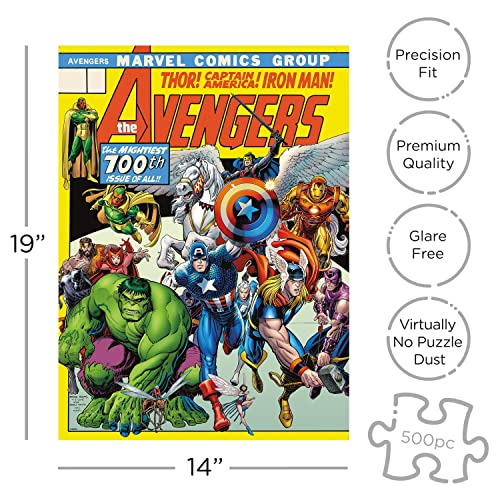 AQUARIUS Marvel Avengers Puzzle (500 Piece Jigsaw Puzzle) - Officially Licensed Marvel Merchandise & Collectibles - Glare Free - Precision Fit - 14 x 19 Inches