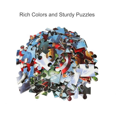 Avengers 100 Piece Puzzles for Kids Ages 4-8, 2 Pack Superhero for Disney Jigsaw Puzzle,16.2 x 10.6 Inch