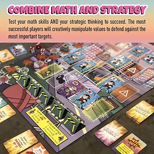 Outnumbered: Improbable Heroes Board Game - A Mensa Recommended Cooperative Superhero Math Game | Fun & Educational Game for Kids, Adults, and Families | STEM Game to Learn Multiplication & Division
