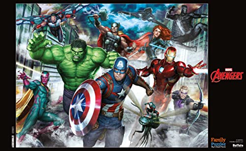 Buffalo Games - Marvel - Assemble! - 400 Piece Jigsaw Puzzle for Families Challenging Puzzle Perfect for Family Time - 400 Piece Finished Size is 21.25 x 15.00