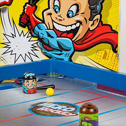 Marektoy Hero Hockey | Fast Action Hockey Game with Magnets | Skill and Dexterity Game for Adults and Kids | Fun Family Game | Ages 5 and up | 2 Players | Average Playtime 10 Minutes
