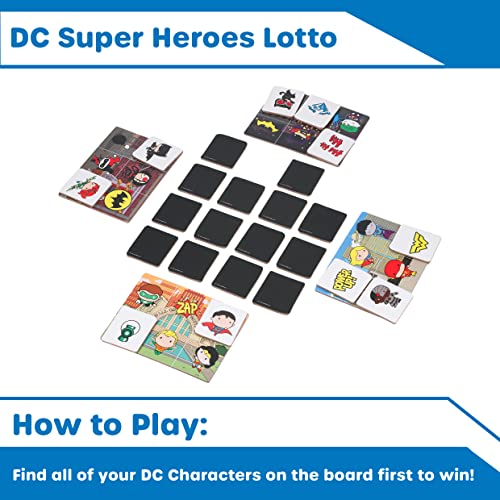 Paladone DC Comics Superhero Matching Card Game for Kids 3-6 Years Old, Two Skill-Building Games in One Set