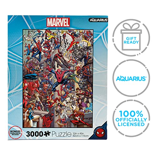 AQUARIUS Marvel Spider-Man Heroes Puzzle (3000 Piece Jigsaw Puzzle) - Officially Licensed Marvel Comics Merchandise & Collectibles - Glare Free - Precision Fit - 32x45 Inches