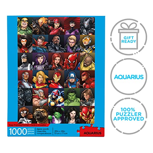 AQUARIUS Marvel Puzzle Superheroes (1000 Piece Jigsaw Puzzle) - Officially Licensed Marvel Merchandise & Collectibles - Glare Free - Precision Fit - 20 X 28 Inches