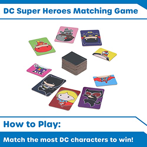 Paladone DC Comics Superhero Matching Card Game for Kids 3-6 Years Old, Two Skill-Building Games in One Set