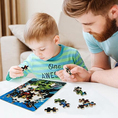 NEILDEN Puzzles for Kids Ages 4-6, 60 Pieces Jigsaw Puzzles for Kids Ages 8-10, Kids Puzzles in a Metal Box, Educational Learning Puzzle Toys for Girls and Boys