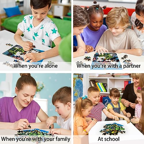 NEILDEN Puzzles for Kids Ages 4-6, 60 Pieces Jigsaw Puzzles for Kids Ages 8-10, Kids Puzzles in a Metal Box, Educational Learning Puzzle Toys for Girls and Boys
