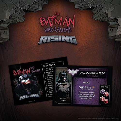 The Batman Who Laughs Rising | Cooperative Board Game | Featuring DC Comics Heroes and Villains - Wonder Woman, Green Lantern, Hawkgirl, Batman, Harley Quinn, The Flash, Cyborg | Licensed Batman Game