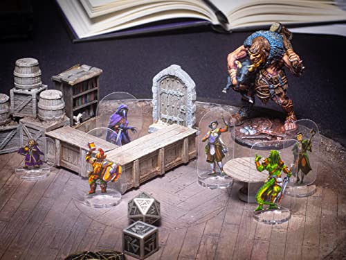 Arcknight Flat Plastic Miniatures: Supers!; 62 Unique Superhero-Themed Minis for Starfinder; Affordable, Skinny Figurines for SF, Shadowrun, and Other Tabletop RPG Games