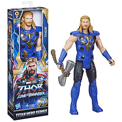 Marvel Marvel Avengers Titan Hero Series Thor Toy, 12-Inch-Scale Thor: Love and Thunder Action Figure with Accessory, Toys for Kids Ages 4 and Up