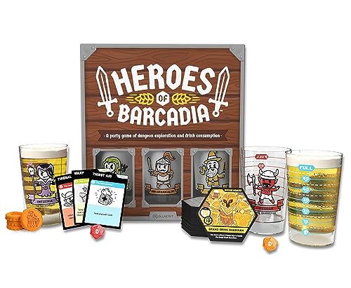 HEROES OF BARCADIA Board Game: A Dungeon Exploration Drinking Games | NEW 1st EDITION! | The First Ever Liquid Life Battle Damage System Board Games for Adults | DnD Gameplay with DnD Dice and Drinks!
