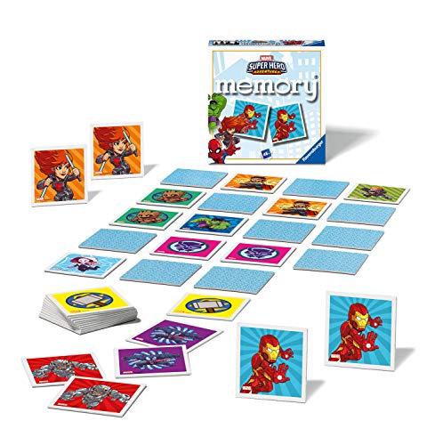 Ravensburger Marvel Avengers Super Hero Adventures Mini Memory Game - Matching Picture Snap Pairs Game for Kids Age 3 Years and Up