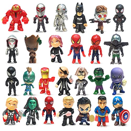 YINGCHENG 26 Pieces Superhero Mini Action Figures Sets for Boys Titan Hero Series Small Super Hero Sets,Ornaments Toys Supplies,Birthday Party Gifts Cupcake Toppers Decoration