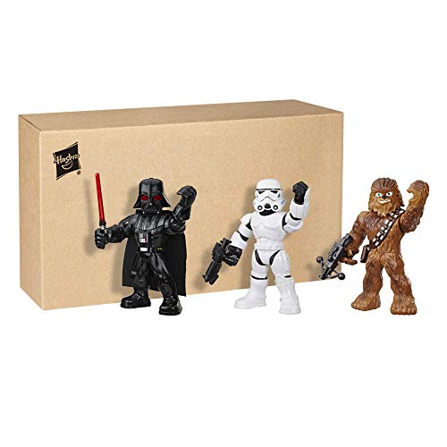 STAR WARS Galactic Heroes Mega Mighties 3-Pack - Stormtrooper, Darth Vader, and Chewbacca 10-Inch Action Figures, Kids Ages 3 and Up (Amazon Exclusive)