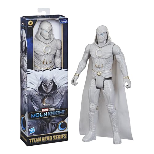Marvel Studios’ Titan Hero Series Moon Knight Toy, 12-Inch-Scale Action Figure, Toys for Kids Ages 4 and Up