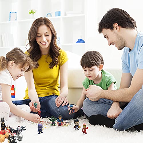 MAXTED 20 Pieces Superhero Mini Action Figures Sets Titan Hero Series Small Super Hero Toys Statues Birthday for Boys Party Gifts Cupcake Topper Figurines for Kids
