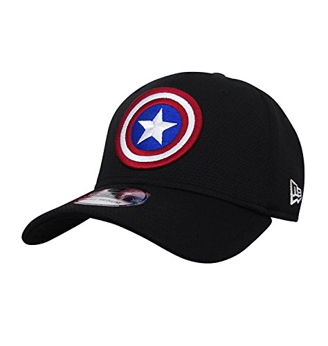 Captain America Shield Black 39Thirty Cap- Large/XLarge