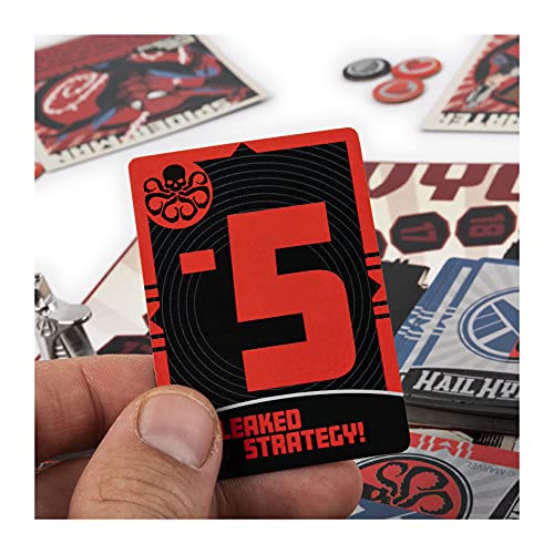 Spin Master Games Marvel, Hail Hydra Superhero Board Game Black Panther Hulk Captain America Red Skull Black Widow Spiderman, for Adults and Teens Ages 14 and up