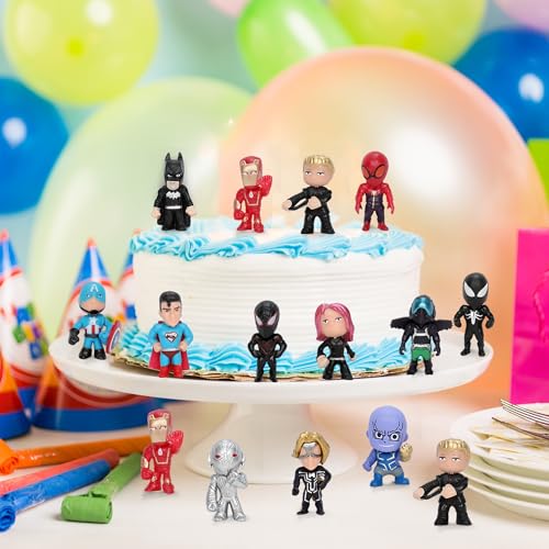 Super Hero Adventures Ultimate Action Figures - 26PCS Mini Superhero Figures Toys for Kids, Birthday Cake Toppers, Collectibles,School Prize and Party Favors