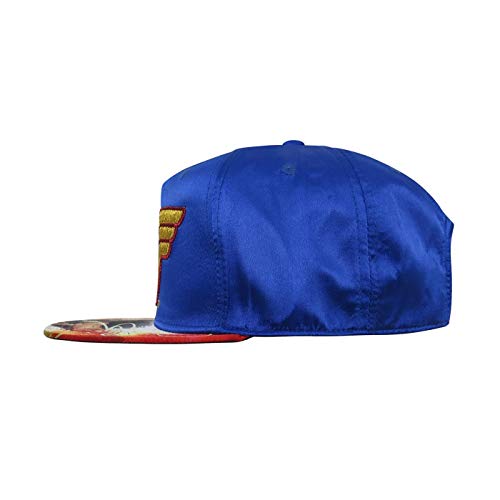 DC Comics Wonder Woman Satin Snapback Baseball Hat Blue