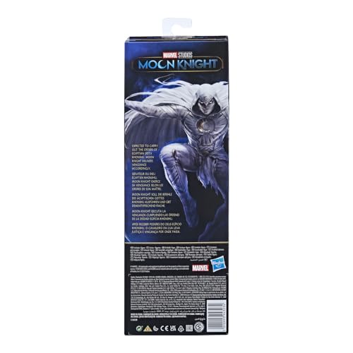 Marvel Studios’ Titan Hero Series Moon Knight Toy, 12-Inch-Scale Action Figure, Toys for Kids Ages 4 and Up