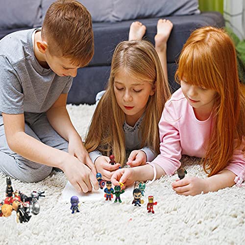 MAXTED 20 Pieces Superhero Mini Action Figures Sets Titan Hero Series Small Super Hero Toys Statues Birthday for Boys Party Gifts Cupcake Topper Figurines for Kids