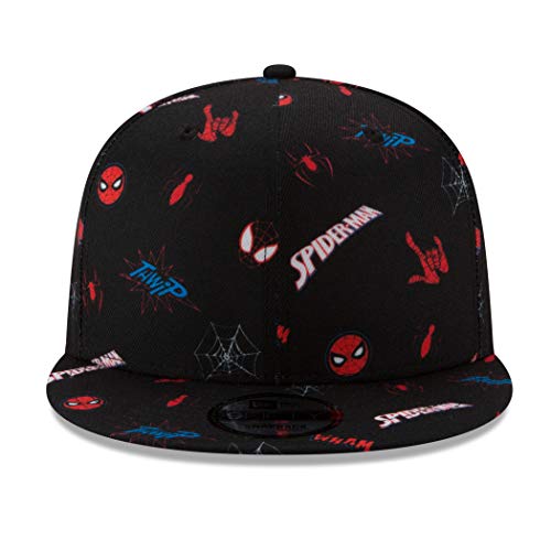 New Era Spider-Man Parker & Miles Scattered 9Fifty Adjustable Hat Black
