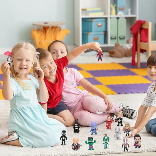 Super Hero Adventures Ultimate Action Figures - 26PCS Mini Superhero Figures Toys for Kids, Birthday Cake Toppers, Collectibles,School Prize and Party Favors