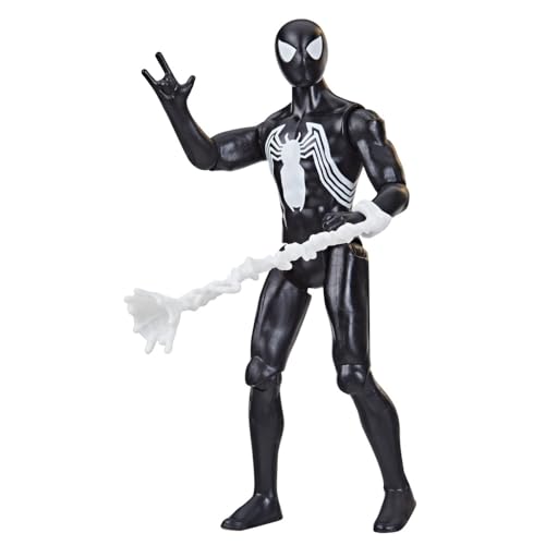 Marvel Epic Hero Series Symbiote Suit Spider-Man Action Figure, 4-Inch Toy with Accessory, Kids Ages 4 and Up, Medium