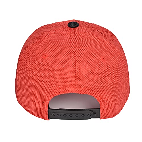 DC Comics Batman Baseball Hat, Flat Brim Bill Adjustable Ball Cap, Black/Red, One Size