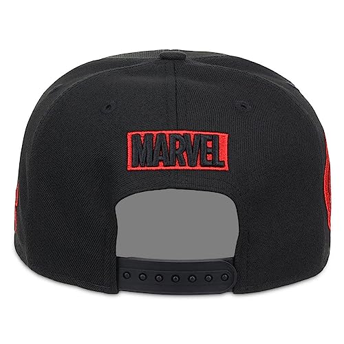 Marvel Spiderman Logo Elements Comic UV Adjustable Snapback Flat Bill Cap blk